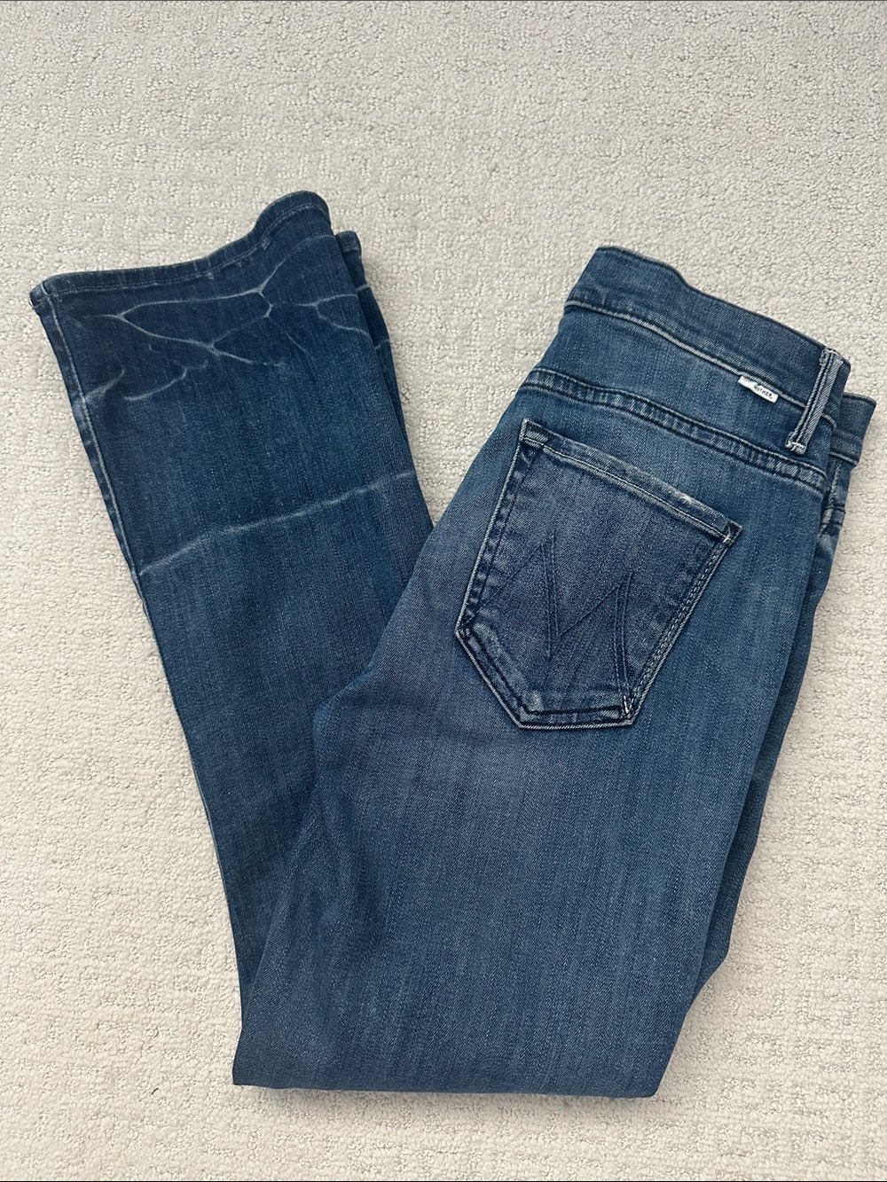 Women's Boot Cut Denim Jeans in Deep Blue